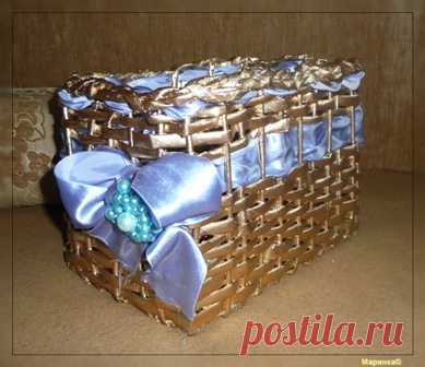 Самоделкинокарзина из газет