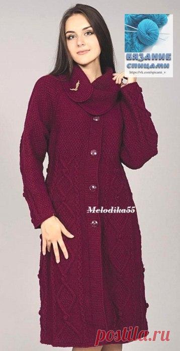 >Вязание спицами для женщин Пальто