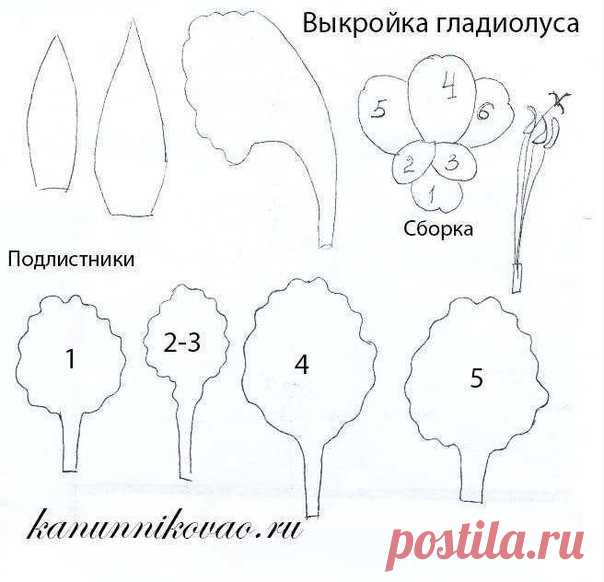 #Гладилус разбор + #выкройка_цветка