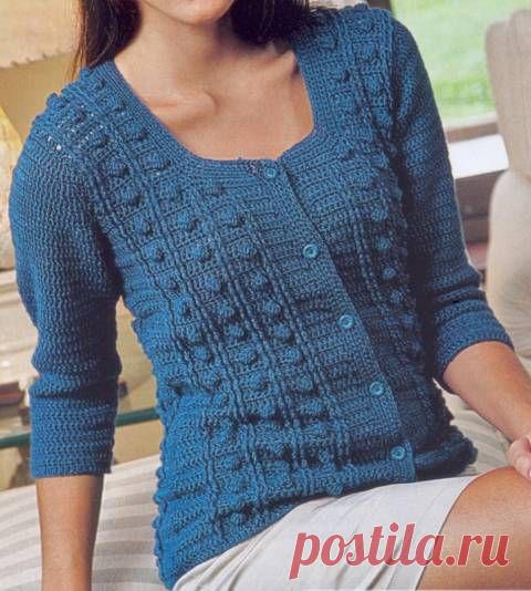 ЖАКЕТ КРЮЧКОМ.