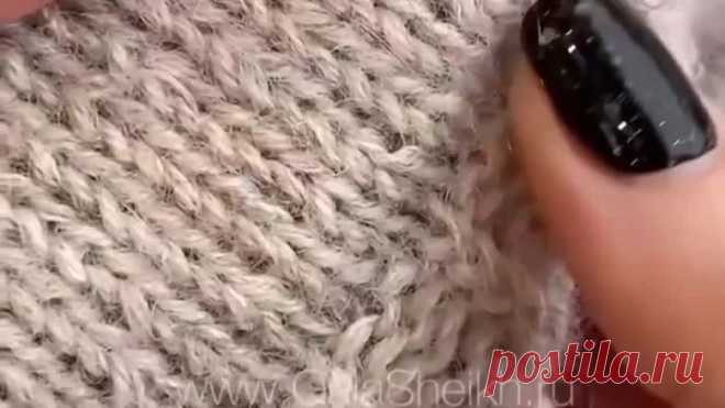 Подгиб вязаного спицами полотна 🧶🧶🧶
