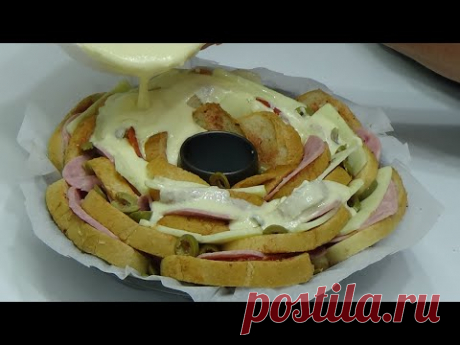 Ekspresno brza večera/doručak od starog hleba CVET PIZZA!!Neverovatno ukusna a izgledom pleni!!
