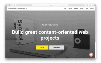 Конструктор и платформа для создания сайтов Tilda Publishing