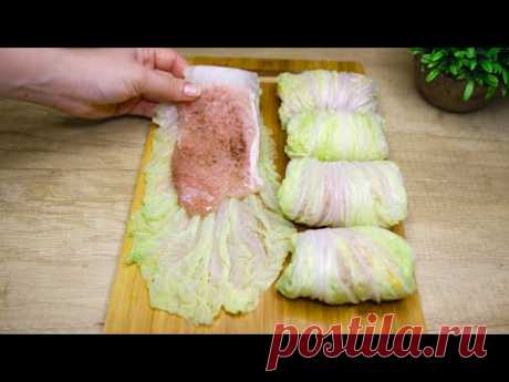 Почему я раньше так не готовил? Просто намазываем мясо пекинской капустой #244