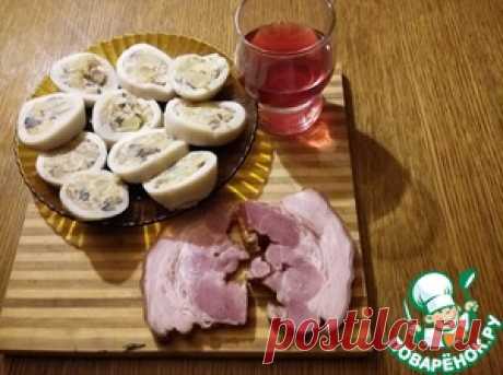 Кальмар, фаршированный грибами и овощами - кулинарный рецепт