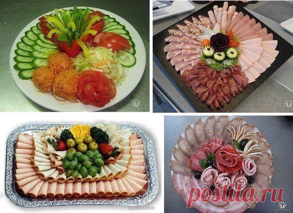 Оформление нарезок к новогоднему столу.