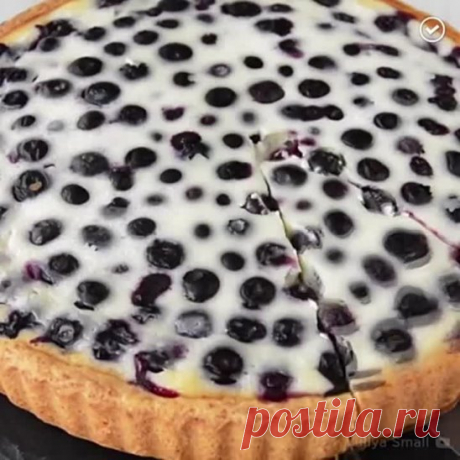 Пирог со сметанной заливкой