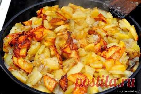 Правила жарки вкусного картофеля.
