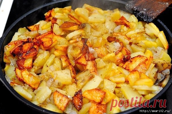 Правила жарки вкусного картофеля.