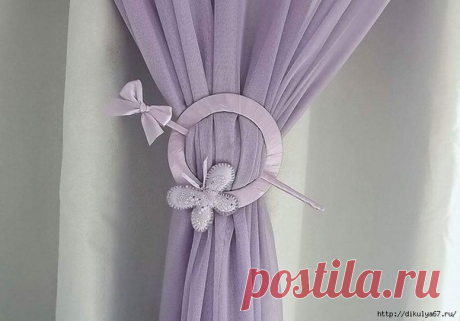 Подхват для штор из CD диска