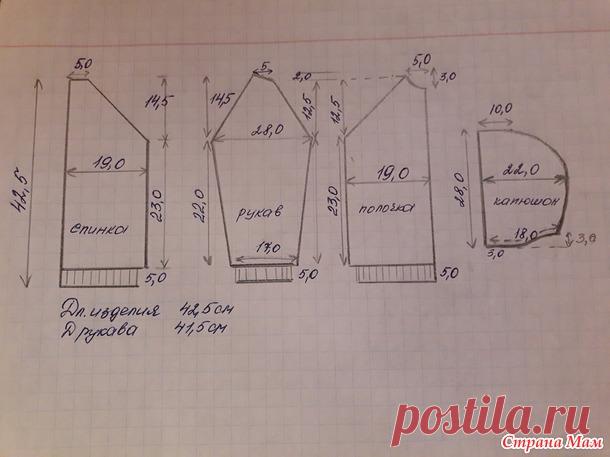 . Жакет с капюшоном на молнии для крестника - Машинное вязание - Страна Мам