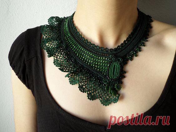 Вязаные украшения-крючок,фриформ,бисер,бусы