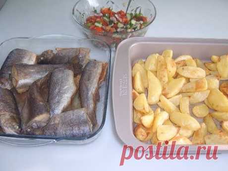 Постное блюдо Картофель и рыба