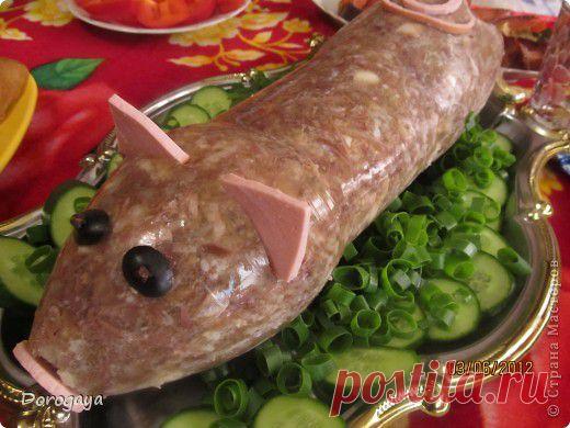 Свиной холодец в виде хрюшки) Рецепт | Подружки
