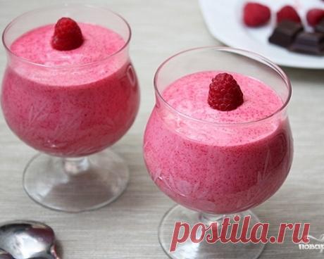 Мусс из малины с манкой