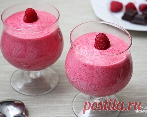 Мусс из малины с манкой