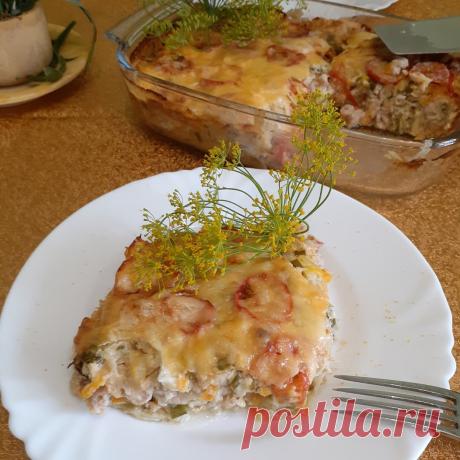 Запеканка с кабачками и курицей