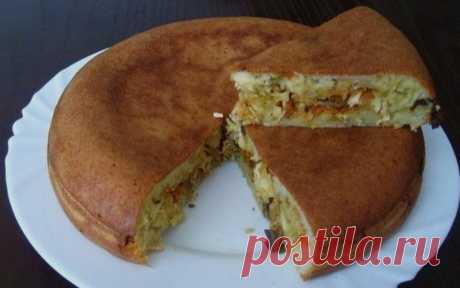 Заливной пирог в мультиварке - Кулинарные Рецепты
