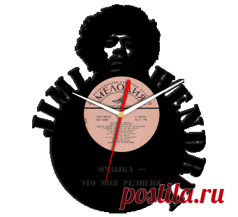 Часы из виниловой пластинки 