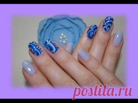 Водный маникюр в домашних условиях, БЕЗ МАКАНИЯ ПАЛЬЧИКОВ! Special water manicure. Видео урок!
