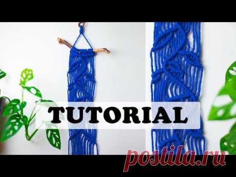 PAINEL EM MACRAMÊ FOLHAS - YouTube