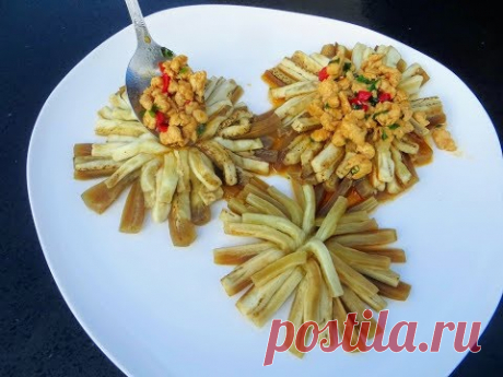 БАКЛАЖАНЫ   фантастические хризантемы! Очень вкусная ЗАКУСКА из баклажанов с мясом от Другой Кухни