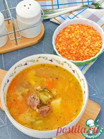 Чечевичный суп с солёными огурцами Кулинарный рецепт