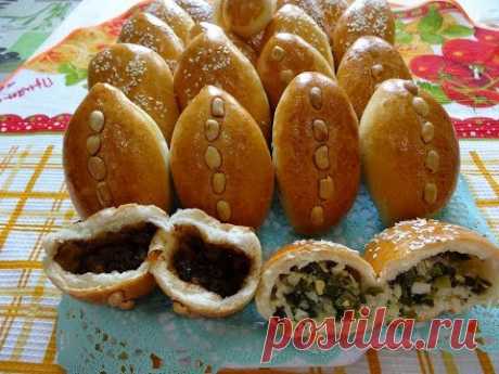 ПИРОЖКИ С ЗЕЛЕНЫМ ЛУКОМ И ЯЙЦОМ, ПИРОЖКИ С ЧЕРНОСЛИВОМ И ЯБЛОКОМ