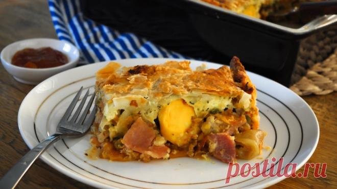 Рецепт пирога с целым яйцом и щавелем | О вкусной еде