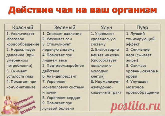 ДЕЙСТВИЕ ЧАЯ НА ОРГАНИЗМ