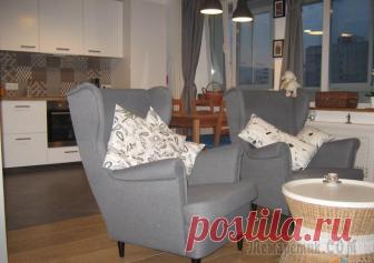 Квартира-студия из маленькой однушки 34 кв. м Со слов автора. Решение сделать из маленькой однушки 34 кв студию, зрело давно, уж очень неудобно было спать на диване, комнатка была небольшая-поставишь шкаф, комод и пространства нет.
Мы живем с муж...