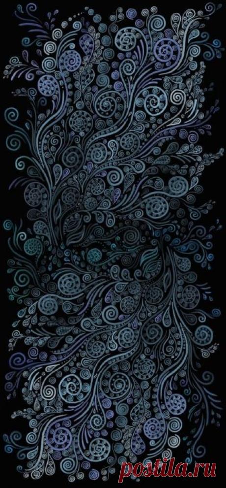 3D ornaments, blue Art Print