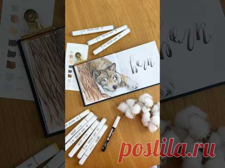 Рисуем маркерами, в моем творческом клубе смотри тут #маркеры #урок