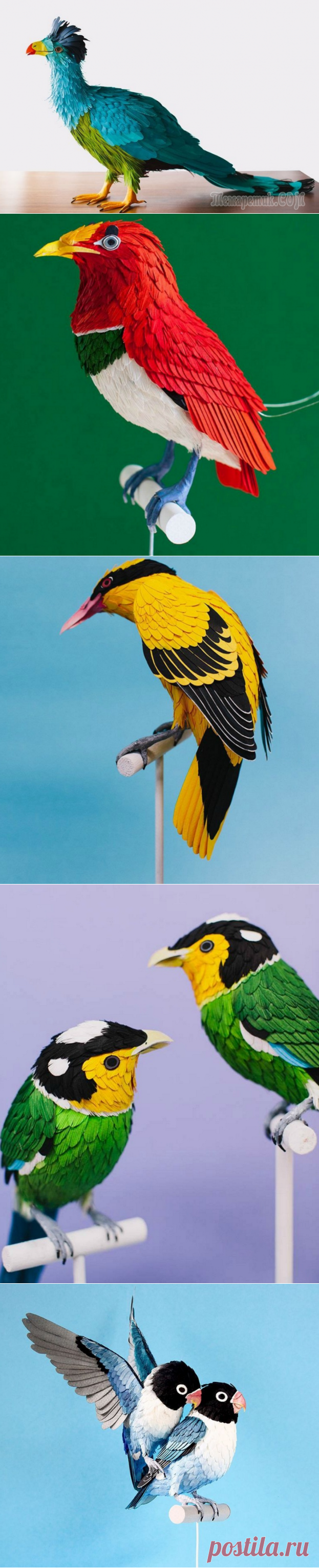 Невероятные бумажные птички от колумбийской художницы