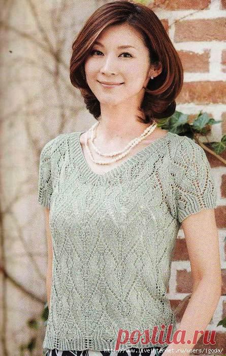Летняя кофточка (японские ажуры)