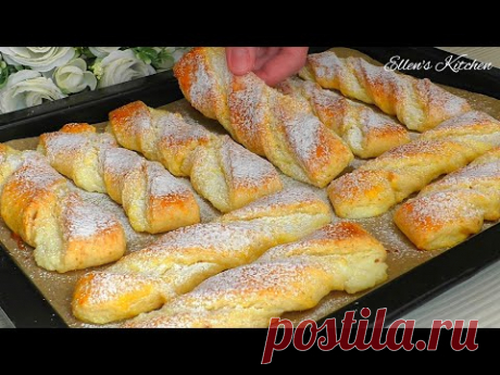 Творожные завитушки за 20 минут! Просто и очень вкусно!