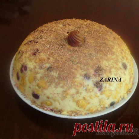Летний вишневый торт без выпечки