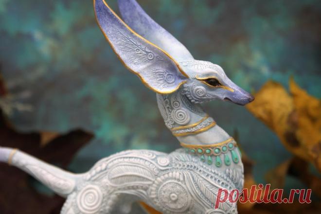 White Anubis Statue Dog Sculpture Egyptian God Ancient Egypt | Etsy