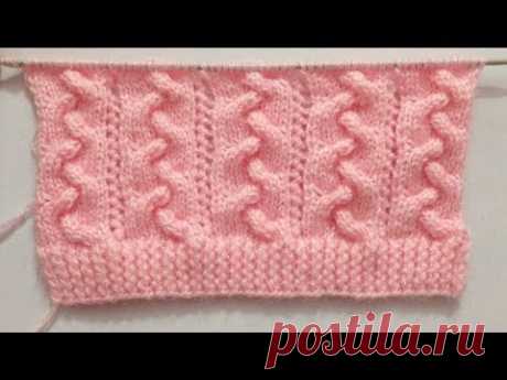Easy Cable Knitting Stitch Pattern For Ladies Cardigan - YouTube