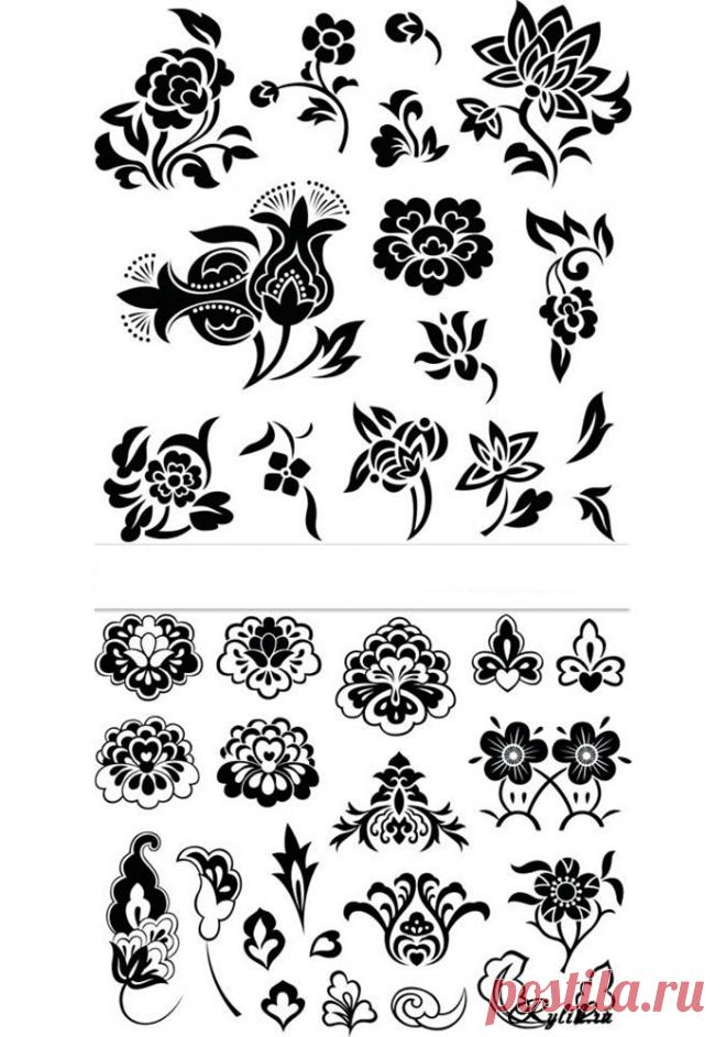 Узоры и орнаменты трафареты для детей. Распечатайте шаблоны бесплатно.