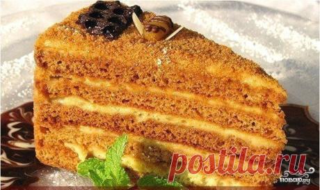 Медовый торт на скорую руку - пошаговый кулинарный рецепт на Повар.ру