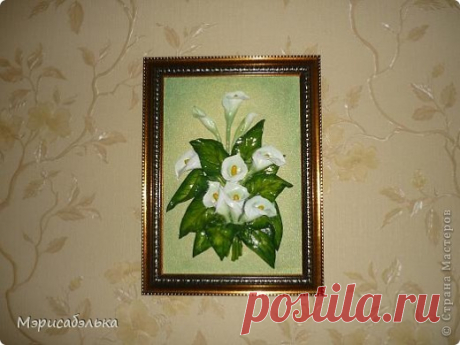 Каллы из соленого теста