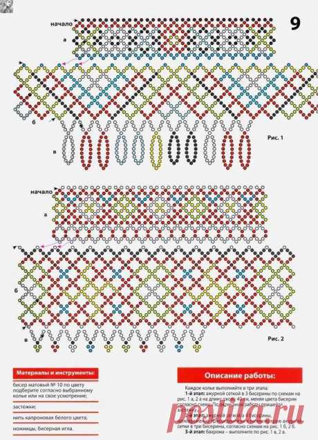 Колье-воротники &quot;Украинские мотивы&quot; (бижутерия, бисероплетение, описание)