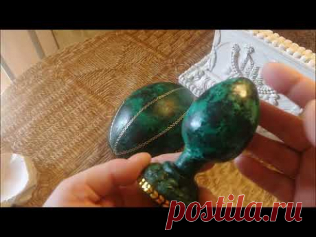 малахитовые яйца с разной основой - YouTube