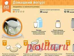 Как приготовить йогурт - Рецепты в инфографике - Кухня - Аргументы и Факты