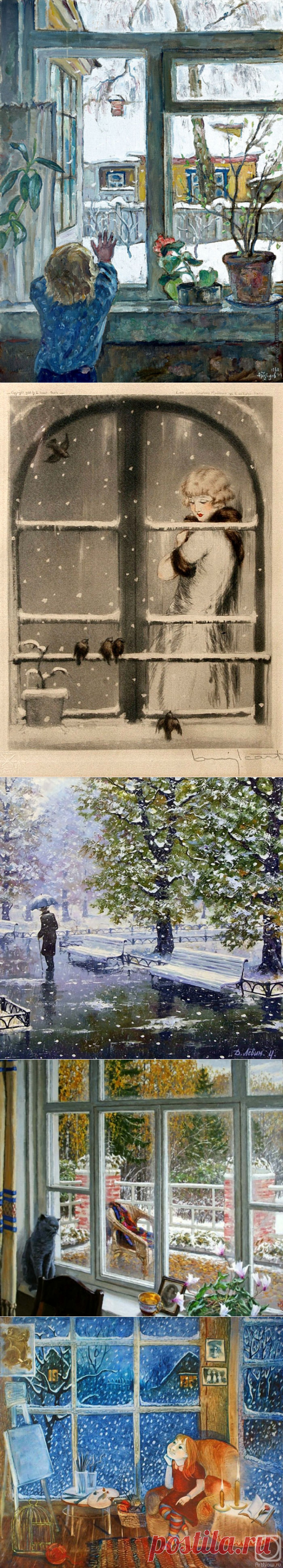 ПЕРВЫЙ СНЕГ. - ЖИВОПИСЬ. ИСКУССТВО ХУДОЖНИКОВ ВСЕГО МИРА... Первый снег ложится очень робко,
Он ещё так лёгок и несмел...Но продрогла маленькая тропка,
Хоть её морозить не хотел.