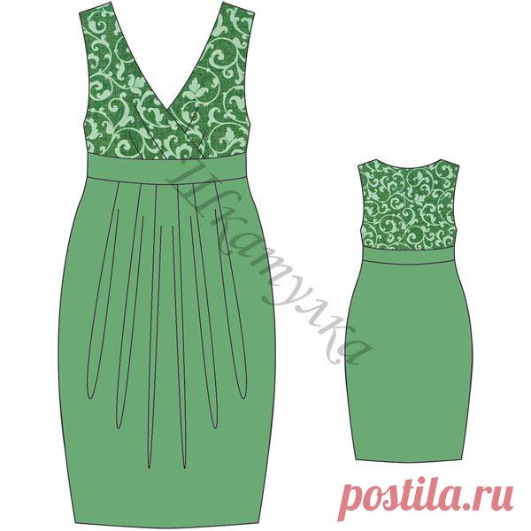 Летнее платье с драпировкой. Готовая выкройка | Шкатулка