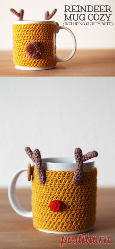 Бесплатный крючком шаблон для оленей кружка уютный (англ/НЛ) - haakmaarraak.nl