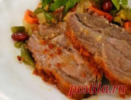 Запеченная в горчице свинина