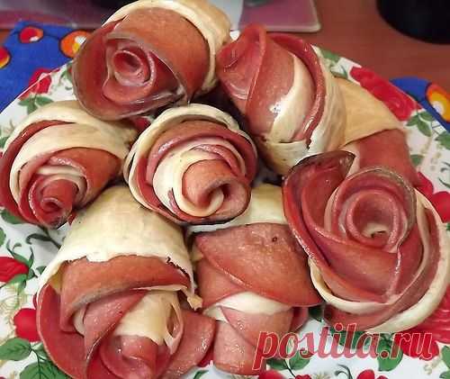 Розы из колбасы